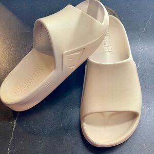 Gymshark Beige Slide Sandals/Rest Day Slides Size Womens 6/7